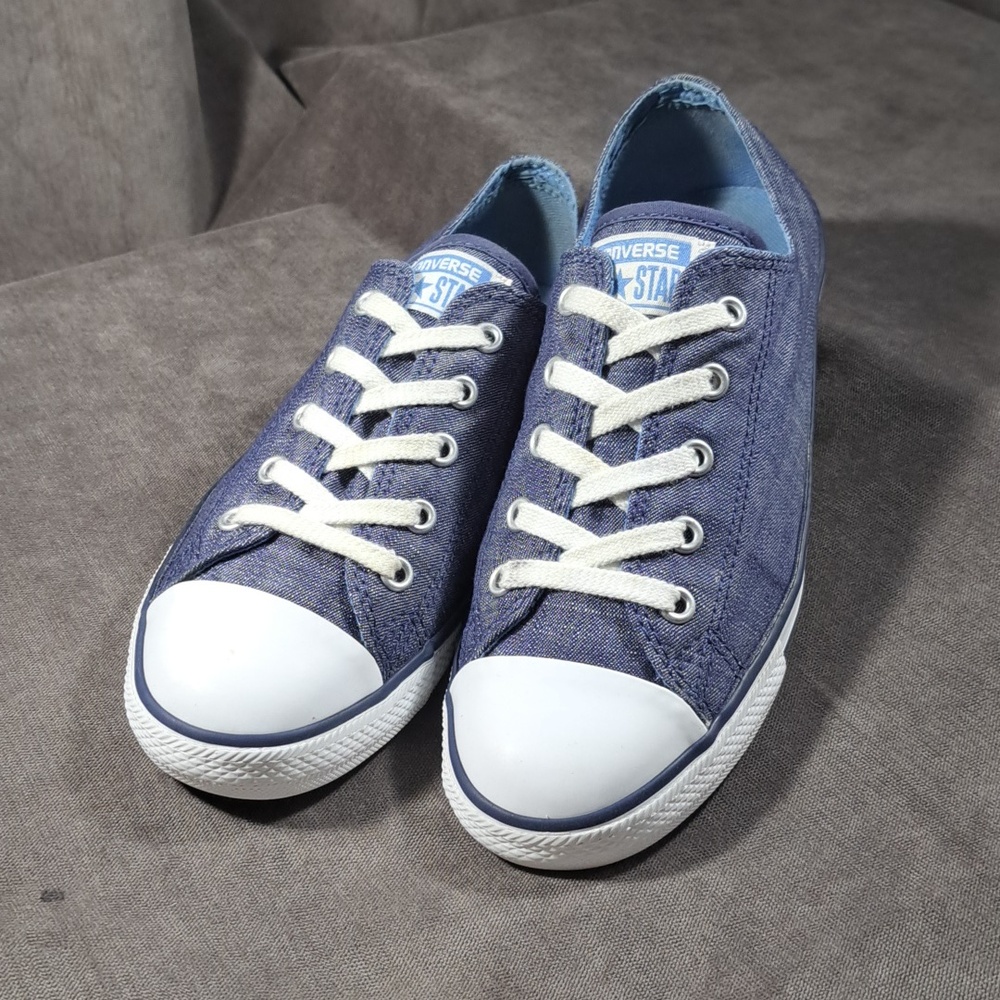 Converse Chuck Taylor All Star Ox Low Dainty Denim Blue Jean Sneakers G US 7.5